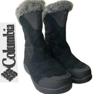 COLUMBIA BOOTS 200 GRAMS EMO WINTER GOTH SNOW 
WARM COZY FAUX FUR/ LEATHER